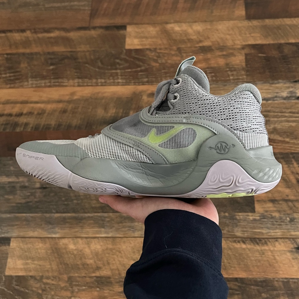 Nike Gray Athletic Shoes with Pink Laces and Lime Accents - Picture 5 of 12